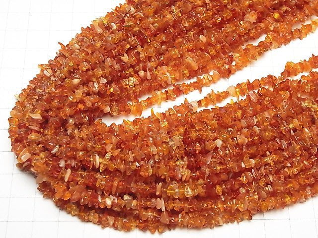 [Video] Mexican Opal (Fire Opal) AA++ Chips 1strand beads (aprx.33inch/82cm)