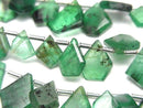 [Video]High Quality Emerald AAA- Rough Slice Faceted half or 1strand beads (aprx.7inch/18cm)