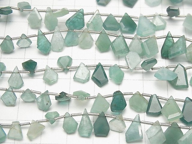 [Video] Grandidierite AA++ Rough Slice Faceted 1strand beads (aprx.7inch / 18cm)