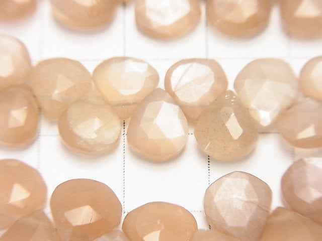 [Video] High Quality Orange Moonstone AAA- Chestnut Faceted Briolette half or 1strand beads (aprx.7inch / 18cm)