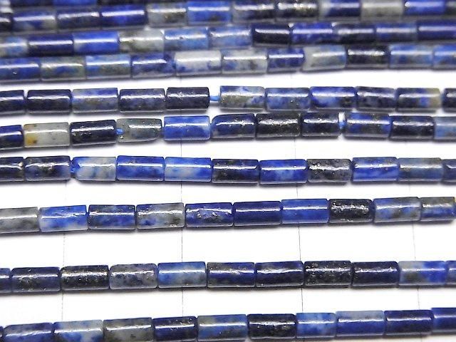 [Video] Lapislazuli AA++ Tube 4x2x2mm 1-strand beads (approx. 15inch/36cm)