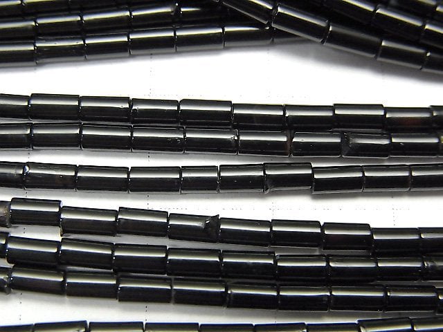 [Video] Onyx AAA- Tube 4x2x2mm 1strand beads (aprx.15inch / 36cm)