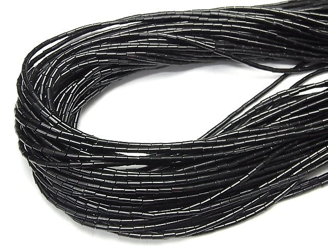 [Video] Onyx AAA- Tube 4x2x2mm 1strand beads (aprx.15inch / 36cm)