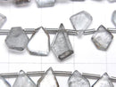[Video]High Quality Moss Aquamarine AAA- Rough Slice Faceted 1strand beads (aprx.7inch/18cm)