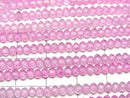[Video]High Quality! Pink Topaz AAA Faceted Button Rondelle 3x3x2mm 1strand beads (aprx.14inch/35cm)