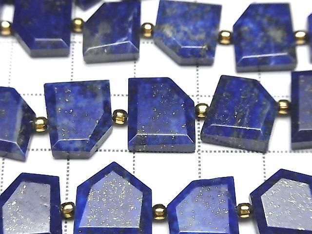 High Quality Lapislazuli AAA- Rough Slice Faceted 1strand beads (15pcs )