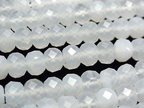 Chalcedony, Roundel Gemstone Beads