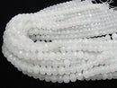 [Video] High Quality! White Chalcedony Faceted Button Rondelle 10x10x7mm half or 1strand beads (aprx.15inch / 36cm)