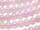 [Video] Flash, pink color Chalcedony Round 12mm 1strand beads (aprx.15inch / 36cm)