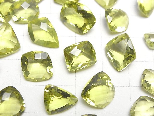 [Video]High Quality Lemon Quartz AAA Loose stone Fancy Shape Faceted 4pcs