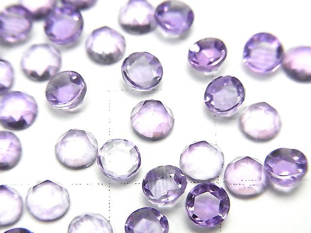 [Video] High Quality Amethyst AAA Round Rose Cut 4x4mm 10pcs