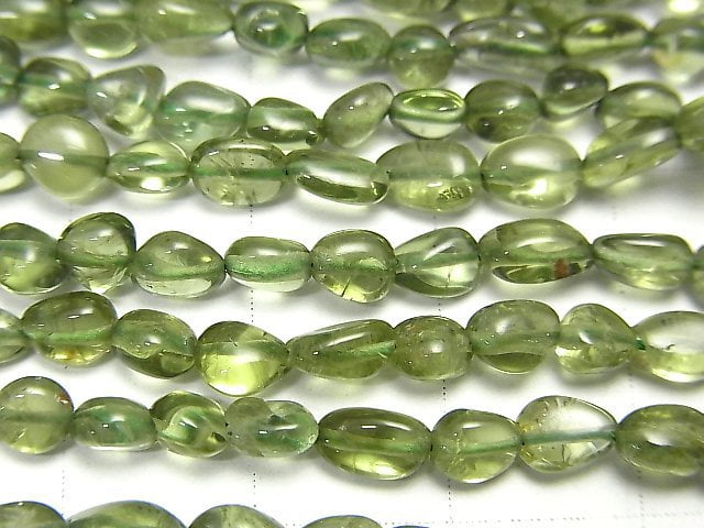 [Video] Green Apatite AA++ Small Size Nugget half or 1strand beads (aprx.15inch / 37cm)