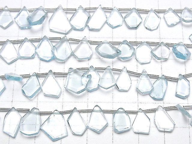 [Video] High Quality Sky Blue Topaz AAA- Rough Slice Faceted half or 1strand beads (aprx.7inch / 18cm)