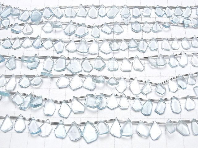 [Video] High Quality Sky Blue Topaz AAA- Rough Slice Faceted half or 1strand beads (aprx.7inch / 18cm)