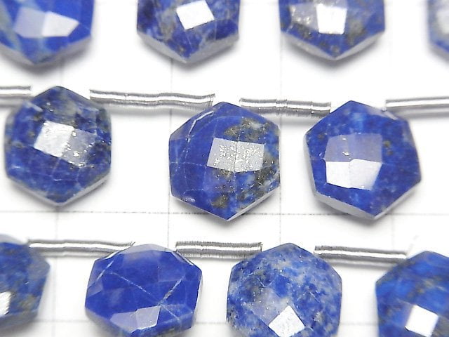 [Video] Lapis lazuli AA++ Hexagon cut 11x10mm 1strand (8pcs)