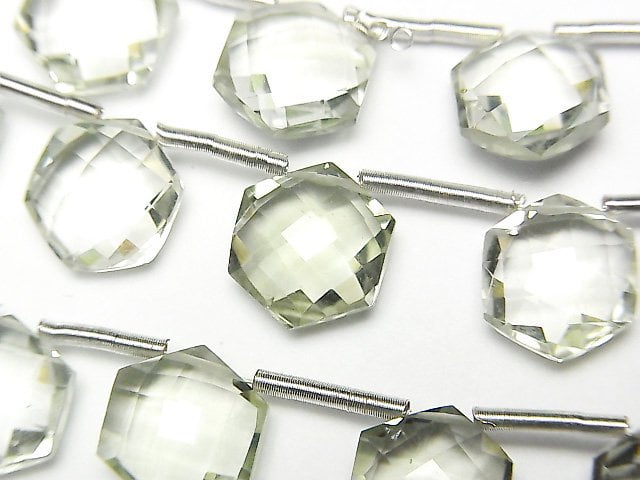 Green Amethyst, Hexagram Gemstone Beads