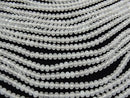 [Video] High Quality! White Chalcedony Faceted Button Rondelle 4x4x3mm 1strand beads (aprx.15inch / 37cm)