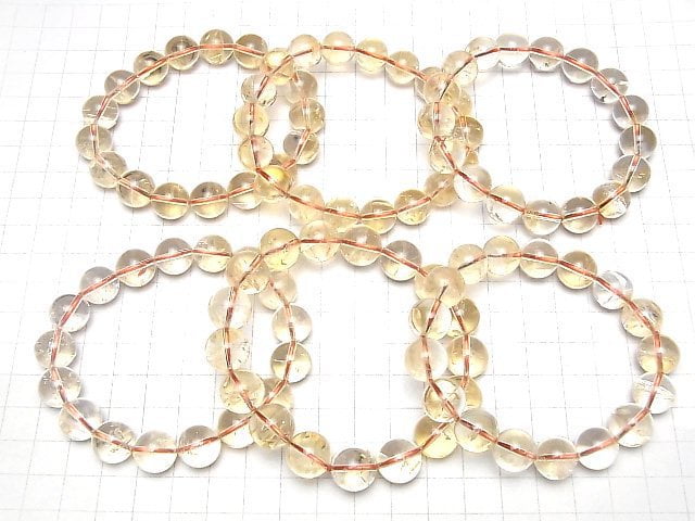 [Video] Light Color Citrine AA++ Round 12mm 1strand (Bracelet)