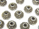 Karen Silver Bead Caps 9x9x4mm No.4 2pcs