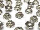 Karen Silver Bead Caps 9x9x4mm No.4 2pcs