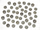 Karen Silver Bead Caps 9x9x4mm No.4 2pcs