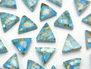 [Video] Blue Copper Turquoise AAA Triangle Cabochon 8x8mm 5pcs