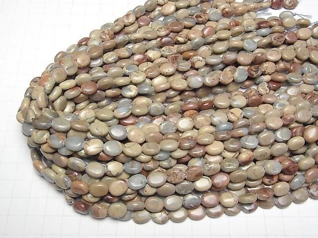 Impression Jaspe Ovale 10x8mm perles 1 rang (env. 36cm/15inch)