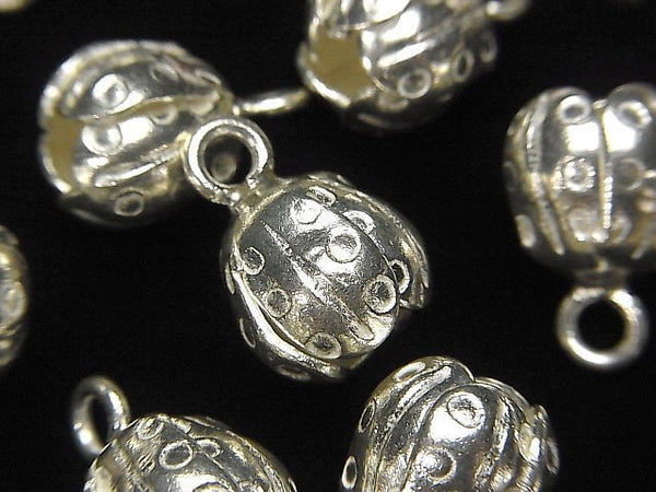 Charm, Flower, Karen Hill Tribe, Silver Metal Beads & Findings