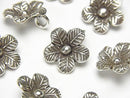 Karen Silver Flower Charm 12x12mm 1pc