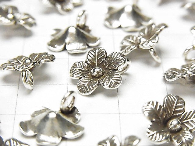 Karen Silver Flower Charm 12x12mm 1pc