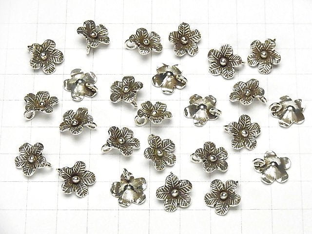 Karen Silver Flower Charm 12x12mm 1pc