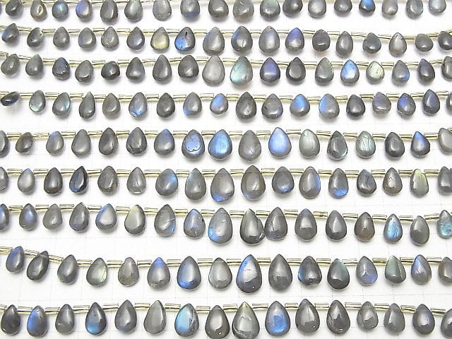 [Video] High Quality Blue Labradorite AAA- Pear shape (Smooth) 1strand beads (aprx.7inch / 18cm)