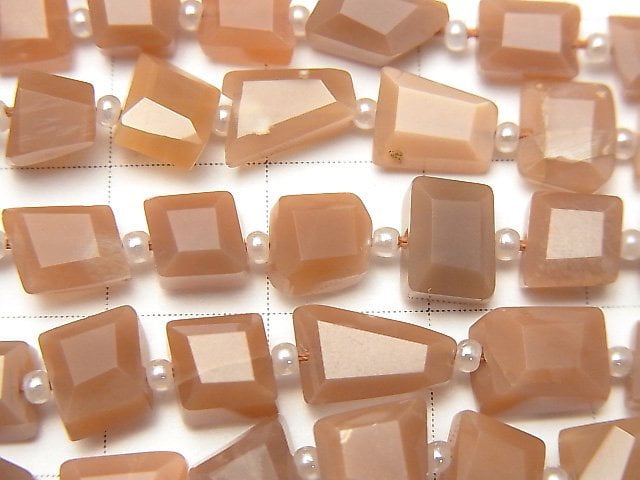 [Video] Orange Moonstone AA++ Faceted Nugget 1strand beads (aprx.13inch / 32cm)