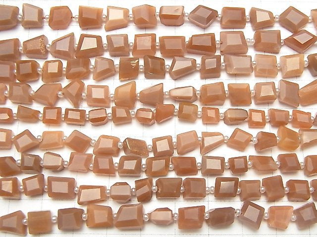 [Video] Orange Moonstone AA++ Faceted Nugget 1strand beads (aprx.13inch / 32cm)