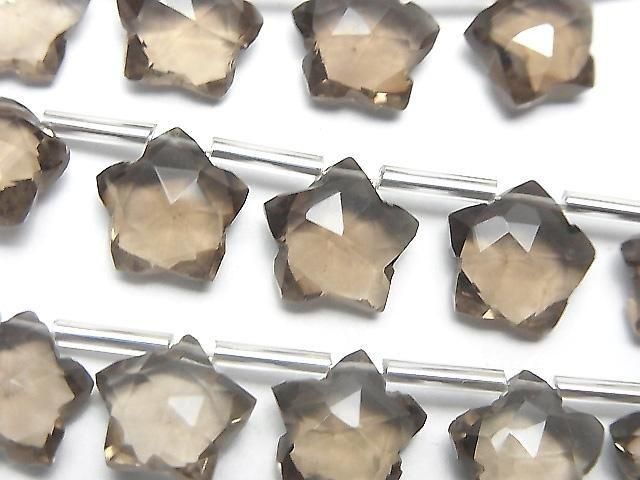 高品質茶晶 AAA 刻面星形 10x10mm 1串珠子（8顆）