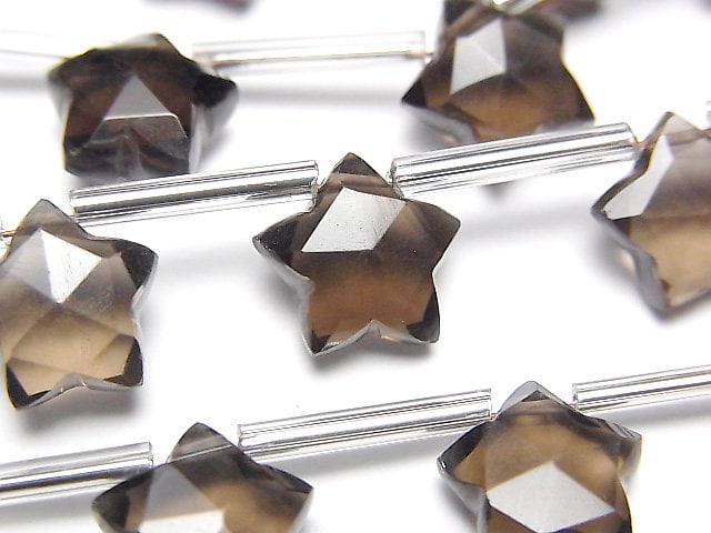 Smoky Quartz, Star Gemstone Beads