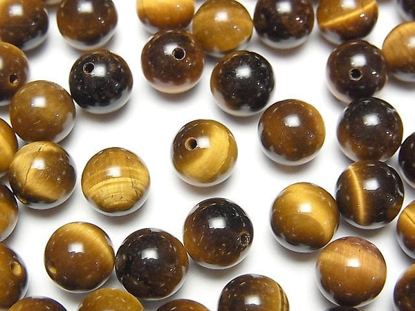 Round, Tiger's Eye Gemstone Beads