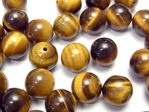 Round, Tiger's Eye Gemstone Beads