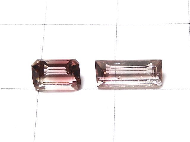 [Video] [One of a kind] Nigeria High Quality Bi-color Tourmaline AAA Loose stone Faceted 2pcs set NO.126