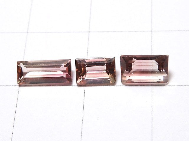 [Video] [One of a kind] Nigeria High Quality Bi-color Tourmaline AAA Loose stone Faceted 3pcs set NO.132