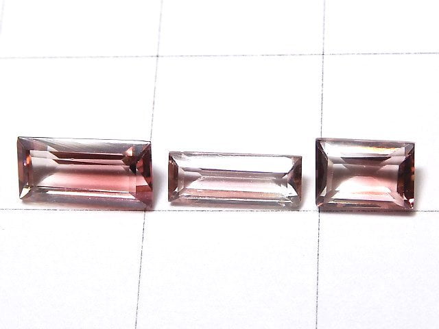 [Video] [One of a kind] Nigeria High Quality Bi-color Tourmaline AAA Loose stone Faceted 3pcs set NO.134