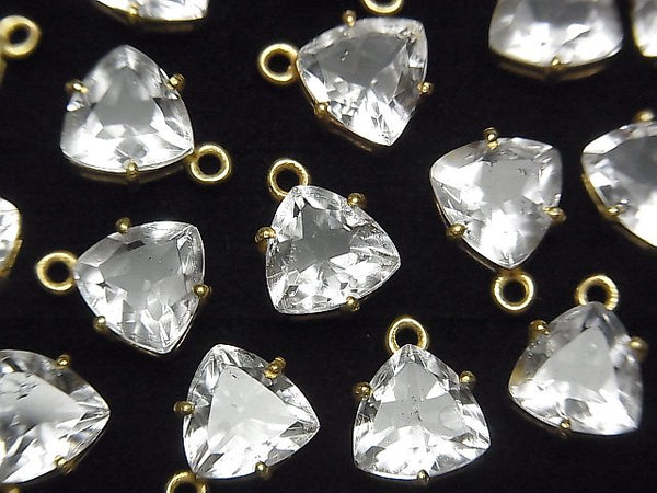 Bezel Setting, Crystal Quartz, Triangle Gemstone Beads