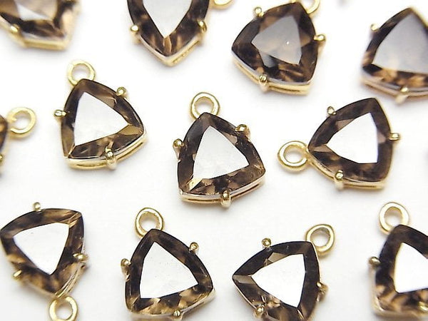 Bezel Setting, Smoky Quartz, Triangle Gemstone Beads