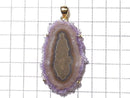 [Video] [One of a kind] Flower Amethyst Pendant 18KGP NO.114