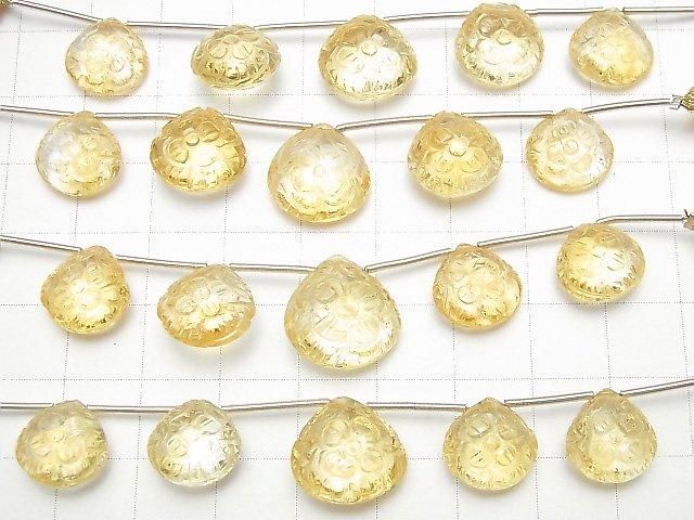 [Video] High Quality Citrine AAA Carved Chestnut 1 Strand (5pcs)