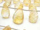 Carving, Citrine, Pear Shape Gemstone Beads