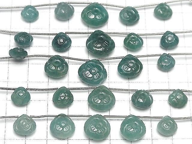 [Video] Grandidierite AA++ Carved Chestnut 1 Strand (4pcs)