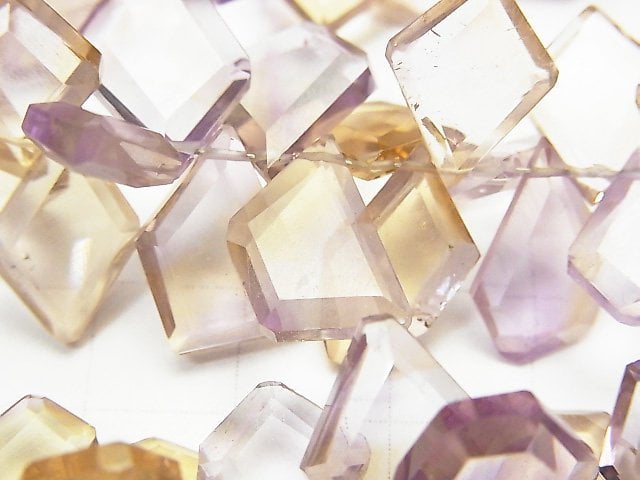 [Video] High Quality Ametrine AAA Rough Slice Faceted [M size] half or 1strand beads (aprx.5inch / 13cm)