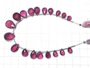 [Video] [One of a kind] High Quality Rubellite (Red Tourmaline) AAA - AAA- Pear shape Faceted Briolette 1strand beads (aprx.7inch / 18cm) NO.34