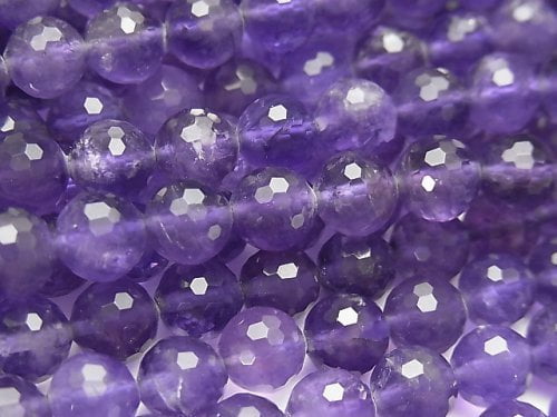 Amethyst, Faceted Round Gemstone Beads